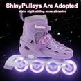 thumbnail image 3 of LPAMEOIU Kids Inline Skates with Light-Up-Wheel,4-Size Adjustable Roller Skates for Girls Boys(Purple,M), 3 of 10