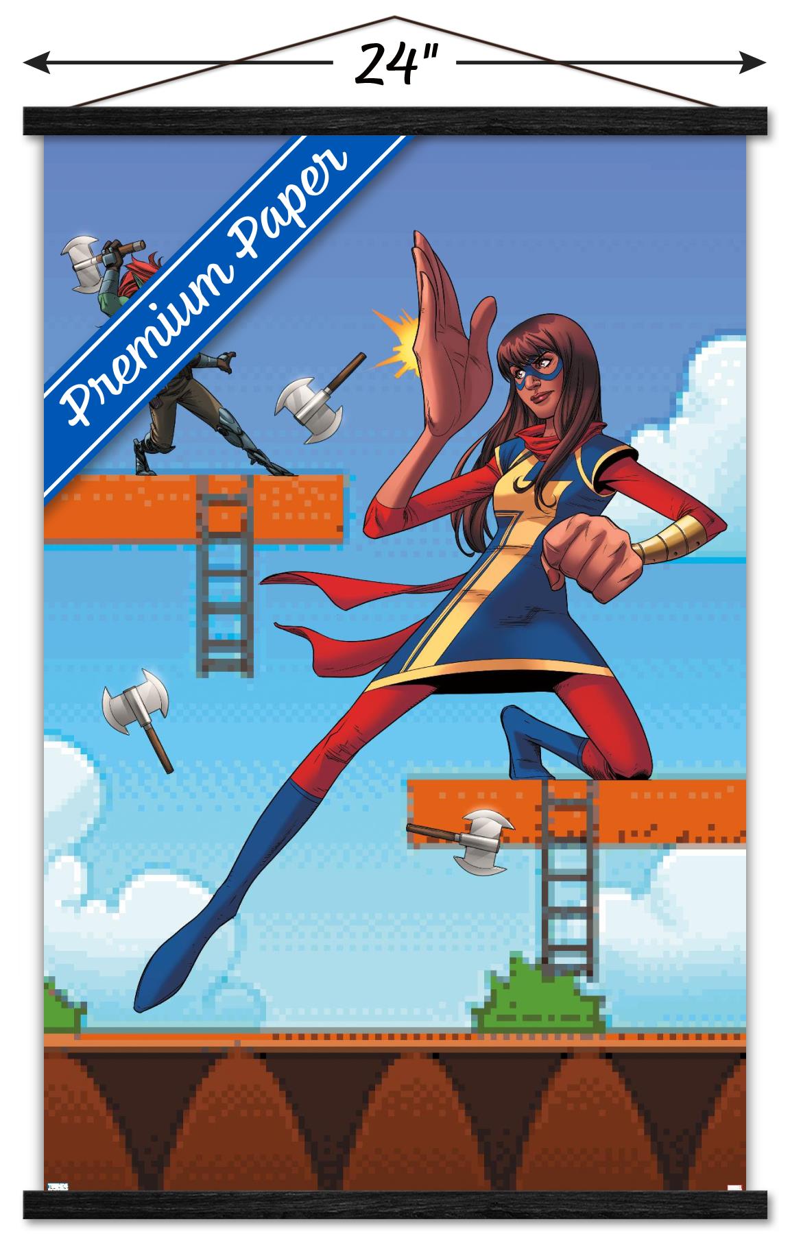 Marvel Comics - Ms. Marvel - Ms. Marvel #15 Wall Poster with Wooden Magnetic Frame, 22.375" x 34"