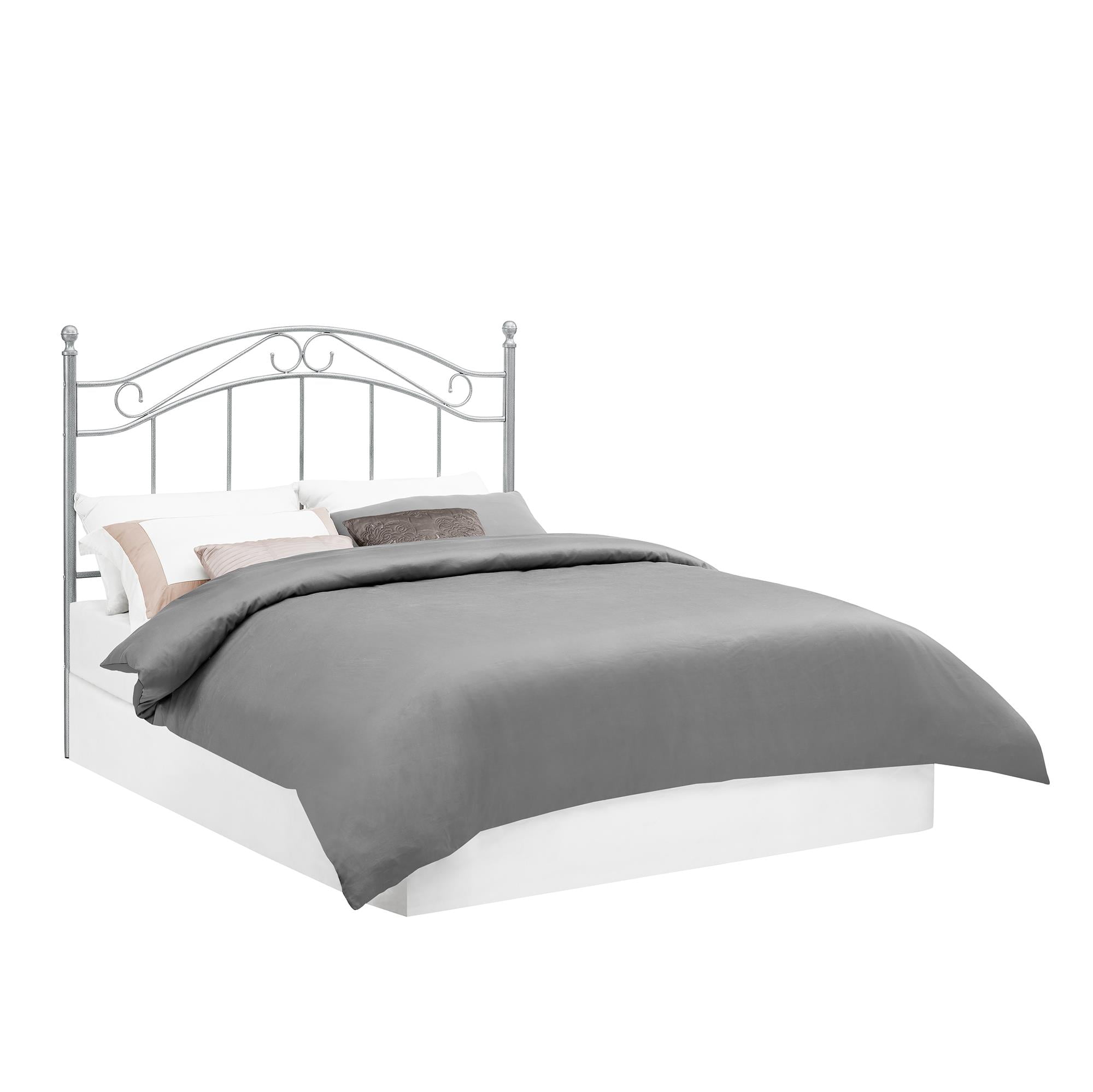Pewter metal headboard deals