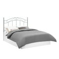 Mainstays Full/Queen Metal Headboard with Delicate Detailing, Pewter