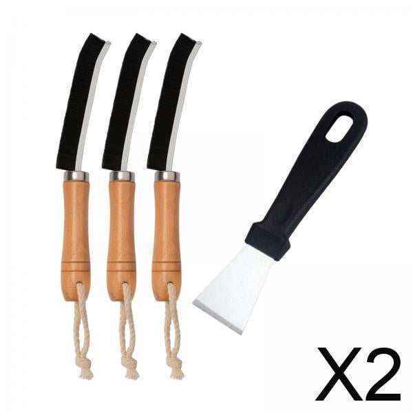 Cepillo de limpieza,Cepillo de limpieza de grietas de madera Herramienta de limpieza,Cepillo de limpieza para rieles de puertas de ducha de esquinas,Cepillo limpiador de esquinas para espacios