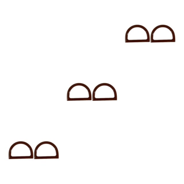 mmirethe 2Pcs Women Purse Handles Belt Replacement Handmade DIY for Tote Purse Making brown D shape 3Set