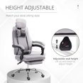 thumbnail image 3 of Ergonomic Light Grey Office Chair with Footrest & Lumbar Support - Executive Mesh Task Chair for Home or Office - Adjustable Height & Recline, 3 of 7