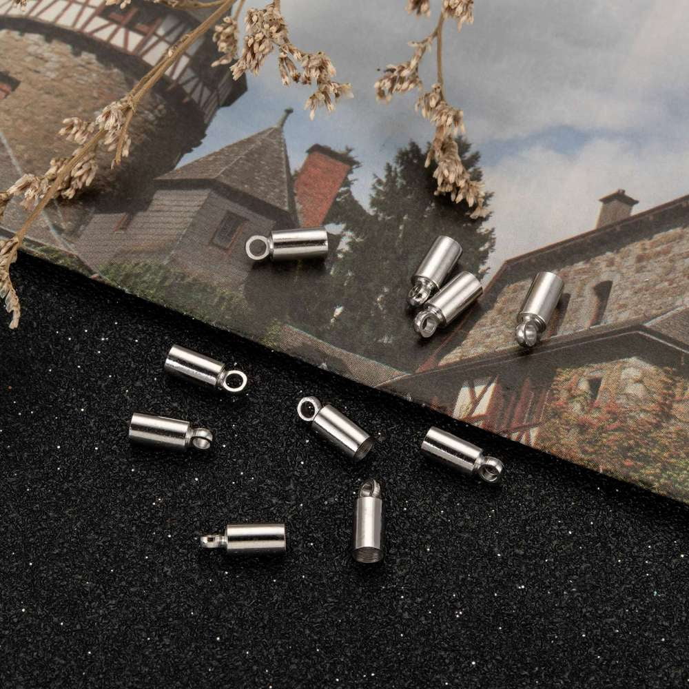 Brass Cord Ends Cadmium Free & Nickel Free & Lead Free Platinum 9x3.5mm Hole: 1.5mm 3mm inner diameter DIY
