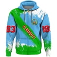 thumbnail image 2 of Sudadera con capucha y cremallera con el emblema nacional de Yibuti, con mapa y bandera de Yibuti, ropa informal para hombre, deportiva, para niño, 2 of 4