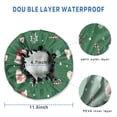 thumbnail image 3 of Shower Caps,Green Christmas Pattern Waterproof Shower Cap for Women 4 Pieces,Double Reusable Hair Cover for Shower PEVA Elastic Stretch Hem, 3 of 7