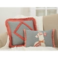 thumbnail image 5 of SARO 138.CY18S 18 in. Square Cotton Fringe Lace Applique Down Filled Pillow - Chambray, 5 of 5