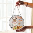 thumbnail image 2 of Trick or Treat Brussels Griffon Funny Mummy Cosplay Pumpkin Candy Basket Stained Glass Suncatcher Griff Dog Lover Window Hanging Sign Decor - 12016, 2 of 5