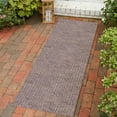 thumbnail image 2 of Custom Size Hallway Runner Rug Brown Color 26 or 31 inch Wide Select Your Length Non-Slip (Skid Resistance) Rubber Backing Trellis French Design, 2 of 5