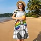 thumbnail image 4 of Disketp Panda with Sun glasses para Vestido de Manga Corta para Mujeres, Vestidos de Verano para Mujeres, Casual y Holgado para la Playa, 4 of 6