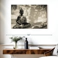 thumbnail image 3 of Elephant Stock Bw Thai Buddha Wall Art - Horizontal Canvas Wall Art - Living Room Wall Decor - Religion And Spirituality Canvas - Gray And Beige Decor - 39" x 26", 3 of 8