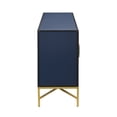 thumbnail image 5 of 62.2" Four-Door Sideboard, Distinctive Sideboard Cabinet with Metal and Cross-Leg Design, Modern Buffet Cabinet Suitable for Living Rooms, Entrance & Study, Navy Blue, 5 of 9
