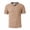Khaki, variant on Casual ’s Tee With Contrast Button Placket Lightweight Short Sleeve Style For Everyday Wear
