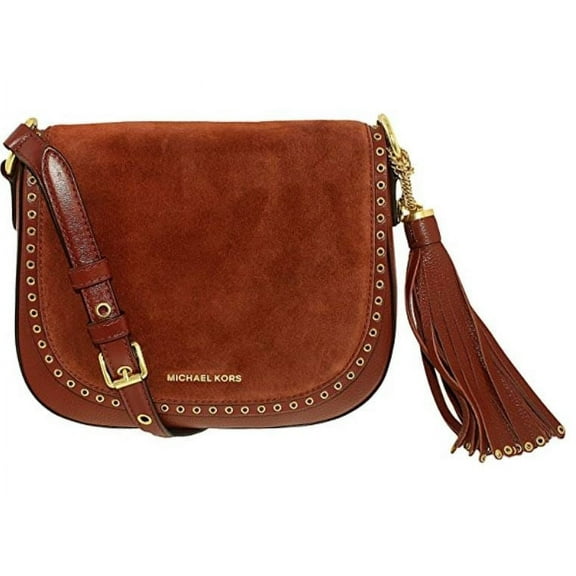 Brooklyn Medium Leather Saddlebag - Brick Red - 30F6ABNM2S-616