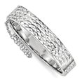thumbnail image 1 of Sterling Silver Rhod. Plated D/C w/Safety Hinged Child's Bangle (Weight: 18.74 Grams, Length: Inches), 1 of 2