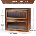 thumbnail image 4 of Caja para Pan Sunhoo de Madera 2 Niveles Gran Capacidad Marrón, 4 of 7