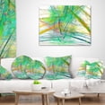 thumbnail image 3 of Designart Green Magical Fractal Pattern - Abstract Throw Pillow - 18x18, 3 of 4