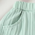 thumbnail image 5 of Baby Girl Clothes Toddler Baby Girl Outfits Floral Summer Clothes Waffle Short Sleeve Shirt Tops Cute Shorts Set, 5 of 9