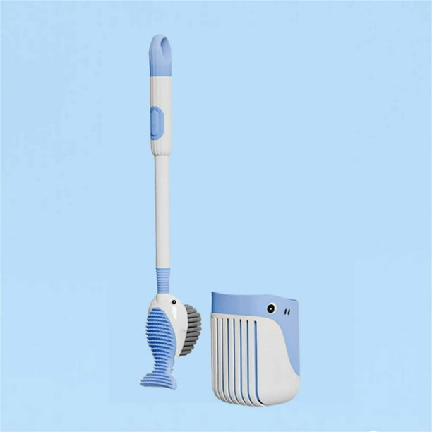 XWSHYW Pinceles Cepillo de Baño Sin Esquinas Muertas Cepillo de Baño con Base Cerdas Duras Limpiador de Inodoro Uso Doméstico