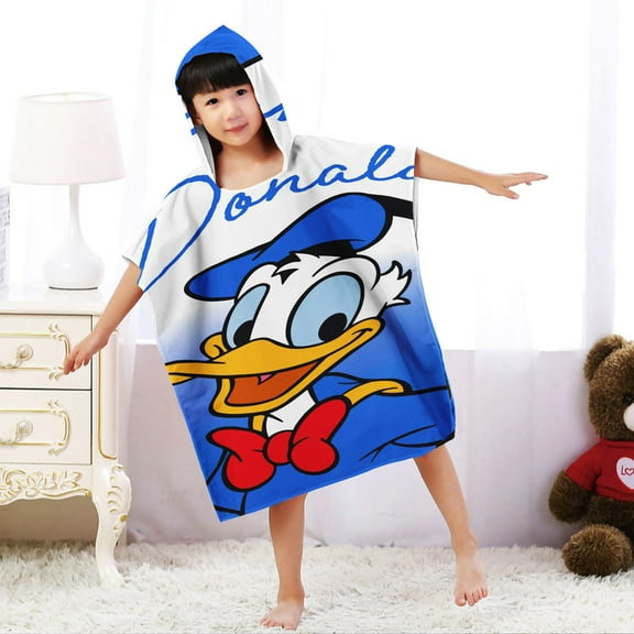 Daisy Duck Goofy Boys and Girls Boys and Girls Boys and Girls Boys and Girls Hooded Poncho Towels, Soft & Absorbent Microfiber Beach Towel, Swimming Pool Changing Robe Bathrobe Bath Towel