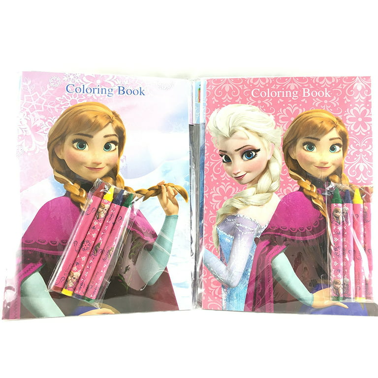 Party Favors Disney Frozen Coloring Book & Crayon Set 12 Pack
