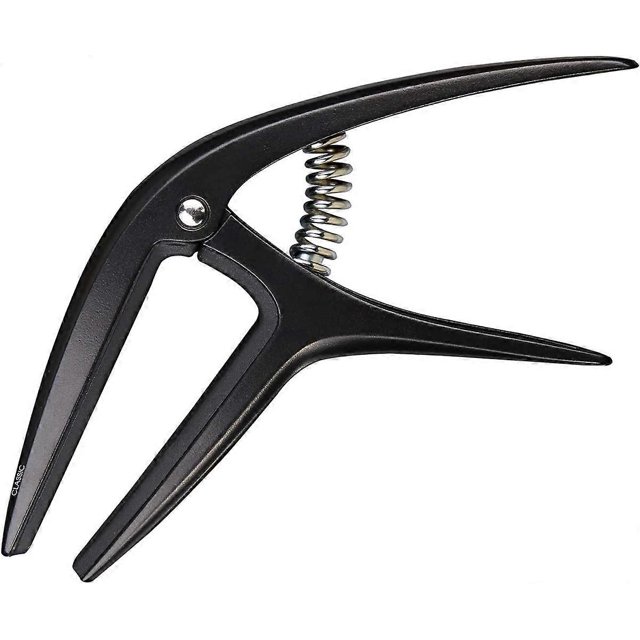KAIYANG Cejilla Snap-On para guitarras acústicas, eléctricas y clásicas de 6 a 7 cuerdas (negra)