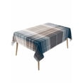 thumbnail image 2 of Blue Brown Plaid Tablecloth Rectangle Table Cloth 60x120, Waterproof Tablecloth Outdoor Table Cloth, Modern Abstract Striped Gingham Checked Washable Table Cover for Kitchen Dinning Party, 2 of 8