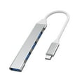 thumbnail image 1 of Mini Type-c Hub Extensions, 4 Port USB , Type-c Adapter Station, Ultra Slim Portable Data Hub, Type-c Splitter Aluminum, 1 of 8