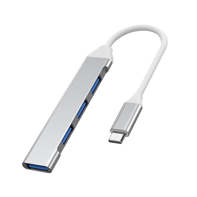 Mini Type-c Hub Extensions, 4 Port USB , Type-c Adapter Station, Ultra Slim Portable Data Hub, Type-c Splitter Aluminum