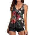thumbnail image 2 of Tankini for Women Swimsuits with Shorts Two Piece Bathing Suits Tummy Control Swimwear, 2 of 8
