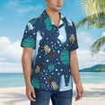 thumbnail image 3 of Fotbe Alpaca Astronaut in Space Camisa Hawaiana para Hombre Unisex – Camisa Casual de Verano con Botones de Manga Corta de Algodón y Lino,Large, 3 of 7