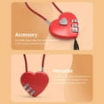 thumbnail image 3 of YIEMEEN Heart Shaped Padlock 3 Digit Password Lock Luggage Password Padlock Double Mood Love Lock Travel Valentine's Day Gift, 3 of 17