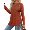 thumbnail image 2 of OALUXE Long Sleeve Shirts for Women Casual Tunic Tops Loose Fit Dressy Lightweight Sweaters, 2 of 7