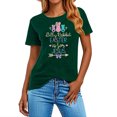 thumbnail image 2 of Mujeres Manga Corta de Verano Tops Pascua Impresa Cuello Redondo, Blusa de Moda Casual para la Primavera, 2 of 5