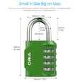 thumbnail image 6 of Combination Locks, AMIR Combination Padlock 4 Digit for Luggage Door School Locker Toolbox Storage Box Bike Green, 6 of 11