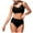 Black-09, variant on Women's High Waisted Bikini Set with Tummy Control, Twist Front Two-Piece Swimsuit