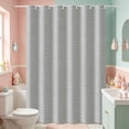 thumbnail image 4 of Oefntac Rideau de Bain en Polyester Robuste Motif Gaufré Imperméable Douche Uni Rideau de Salle de Bain Doublure d'Isolation Thermique, 4 of 6