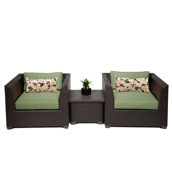 Bermuda 3 Piece Outdoor Wicker Patio Furniture Set 03a