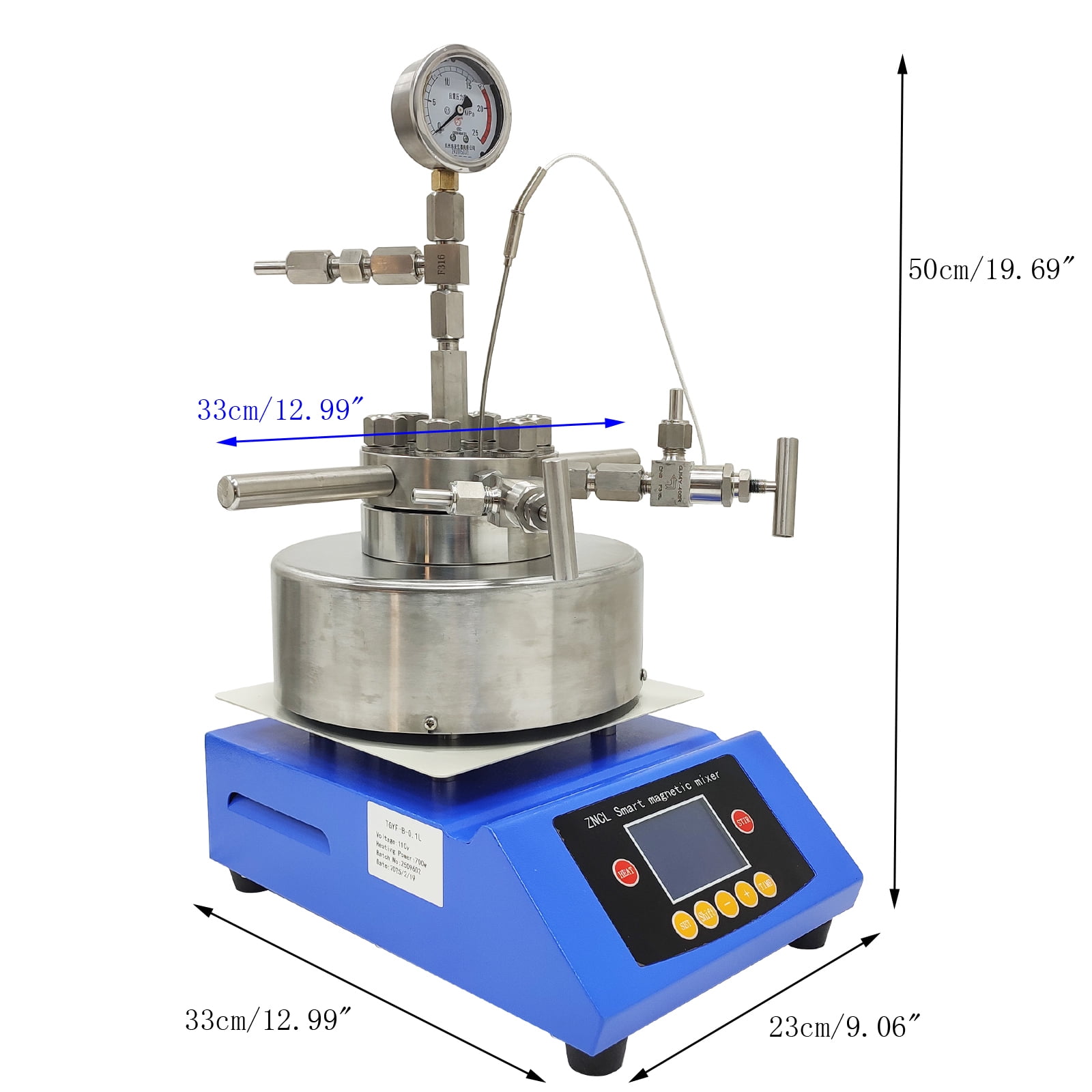 0.1L Desktop High-pressure Magnetic Stirring Reactor Type 316 stainless steel Lab Chemical Reaction Vesse