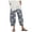 a-415Grey84, variant on Womens Dandelion Print Cropped Pants With Split Hem Elastic Waist For Casual Daily Wear Beach Vacations Grey