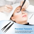 thumbnail image 6 of Versatile Nail Art Tweezers for Decal and Eyelash Extension - 2 Pcs Black Set, 6 of 6