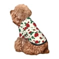 thumbnail image 5 of Honeii Rose Flowers Print Small Dog Hoodies Pet Hooded Sweatshirts Fall Winter Puppy Cat Sweaters Warm Clothes for Small Dogs Outfits Costume-Small, 5 of 7