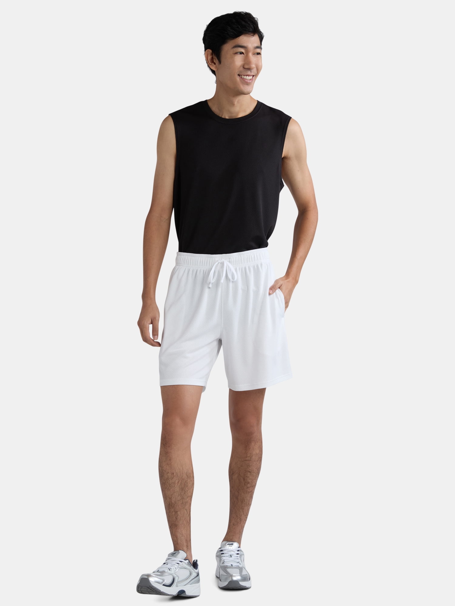 Athletic Works Men's and Big Men's Mesh Shorts, 7" Inseam, Sizes S-5XB