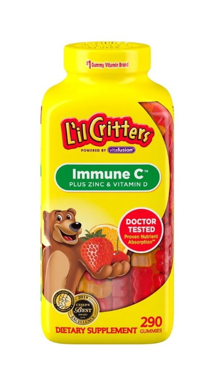 Lil Critters Kids Immune C Plus Zinc And Vitamin D Dietary Supplement 