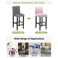 thumbnail image 3 of Pink White Ombre Bar Stool Covers Set of 6, Pink Gradient Color Modern Abstract Art Stretch Washable Bar Chair Covers with Backs, Removable Pub Counter Height Chair Cover for Kitchen Dining Room Cafe, 3 of 7