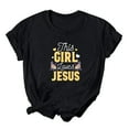 thumbnail image 2 of EGNMCR Chandails de Pâques pour Femmes Chandails pour Femmes Imprimé de Pâques Imprimé Manches Courtes Décontracté Ample Haut Manches Courtes Col Rond Haut/chemise T-Shirts pour Femmes, 2 of 3