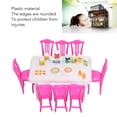 thumbnail image 3 of Dollhouse Dining Table Set,1:12 Dollhouse Dining Table Set For Kids Broaden Cognition Exquisite Miniature Dining Table, 3 of 8