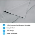 thumbnail image 2 of LiveComfort Flat Sheet, King Size Extra Soft Brushed Microfiber Flat Sheet, Machine Washable Wrinkle Free Breathable (Pale Grey, King), 2 of 7