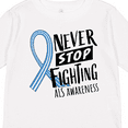 thumbnail image 4 of Inktastic Never Stop Fighting ALS Awareness Boys or Girls Long Sleeve Toddler T-Shirt, 4 of 5