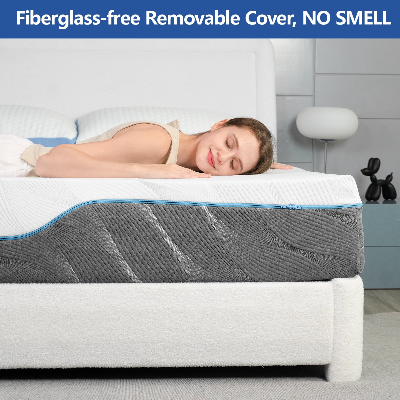 Extra Firm Full Mattress, 8/10 Inch Medium - Extra Firm Dual Sides Flippable Mattress for Back Pain
